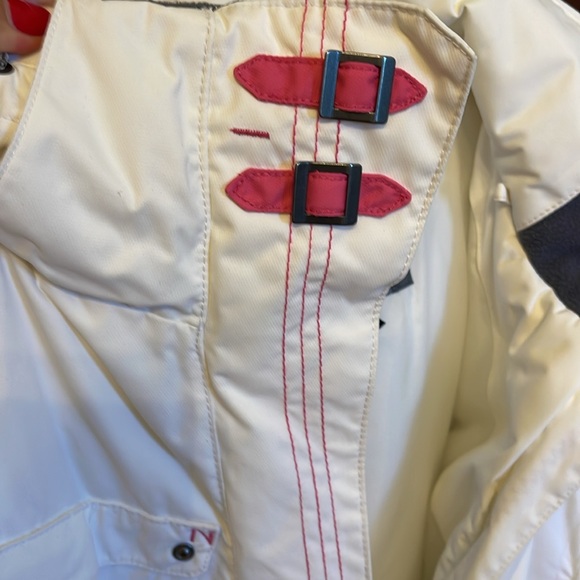 NILS, off-white with pink stitching, Ski jacket with removable hood - Picture 6 of 10